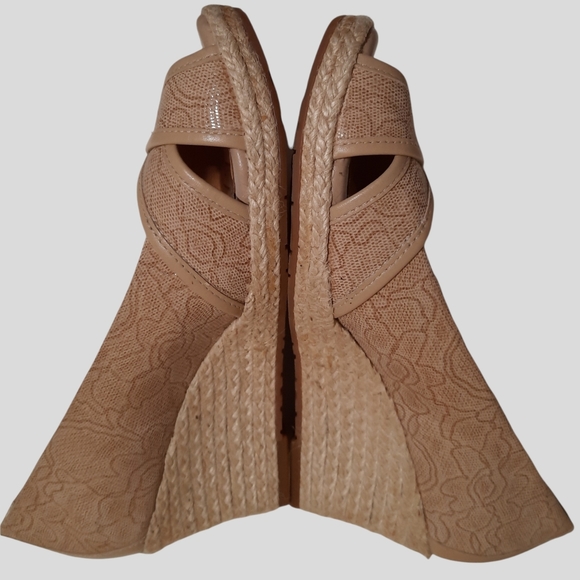 🔥SOLD-Comfortable Summer Espadrille Peep-toe Wedge by Nurture Antonia Sz. 8 - Picture 4 of 4